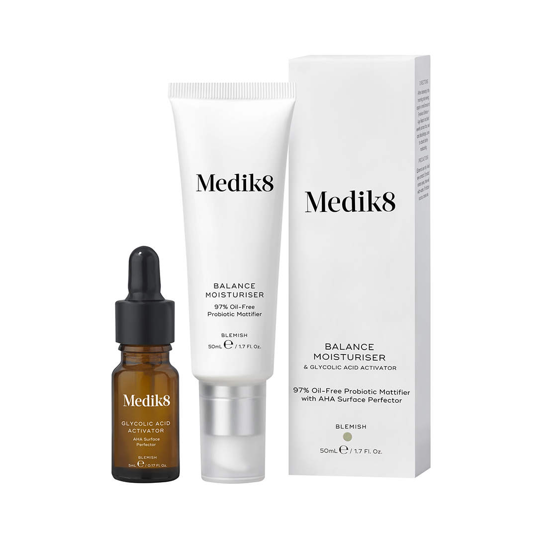 Medik8 Balance Moisturiser & Glycolic Acid Activator, 50ml